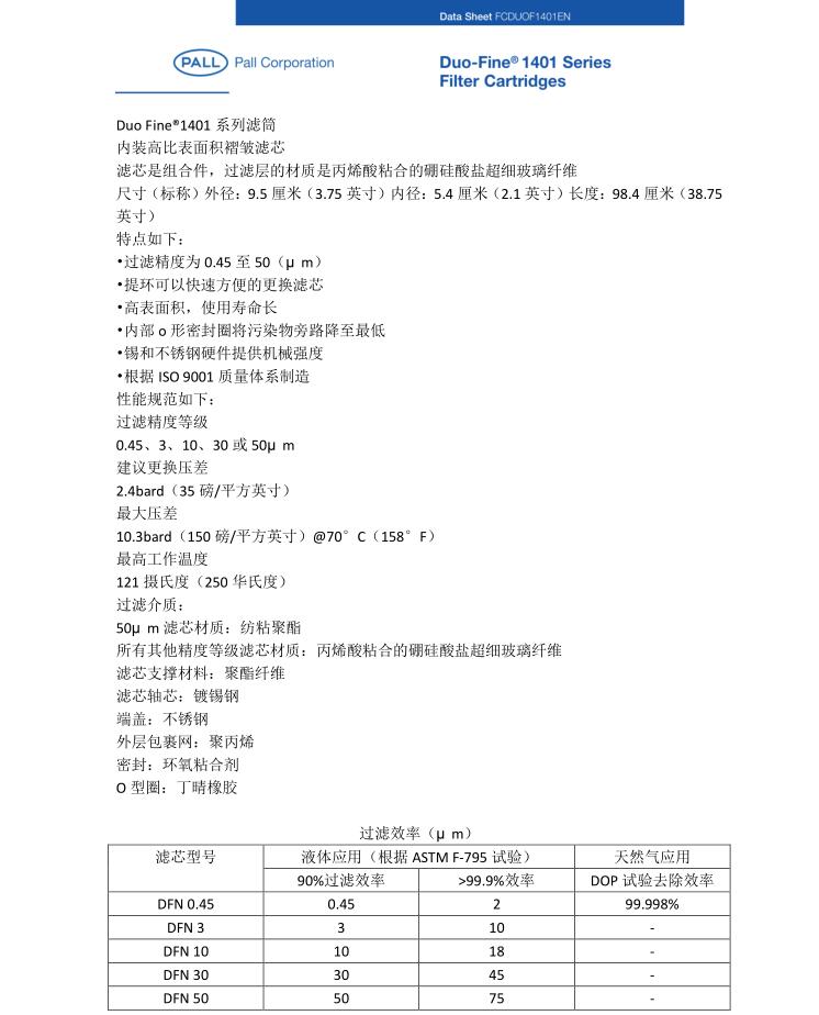 PALL天然氣濾芯(圖1)